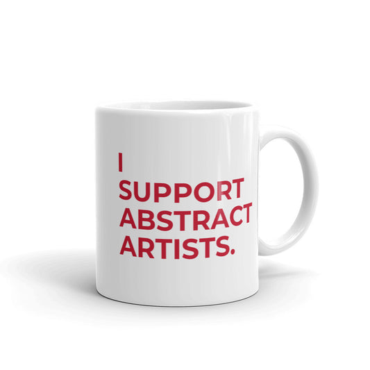 "I support abstract artists." Mug